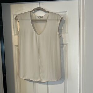 Elegant Cream Sleeveless Top